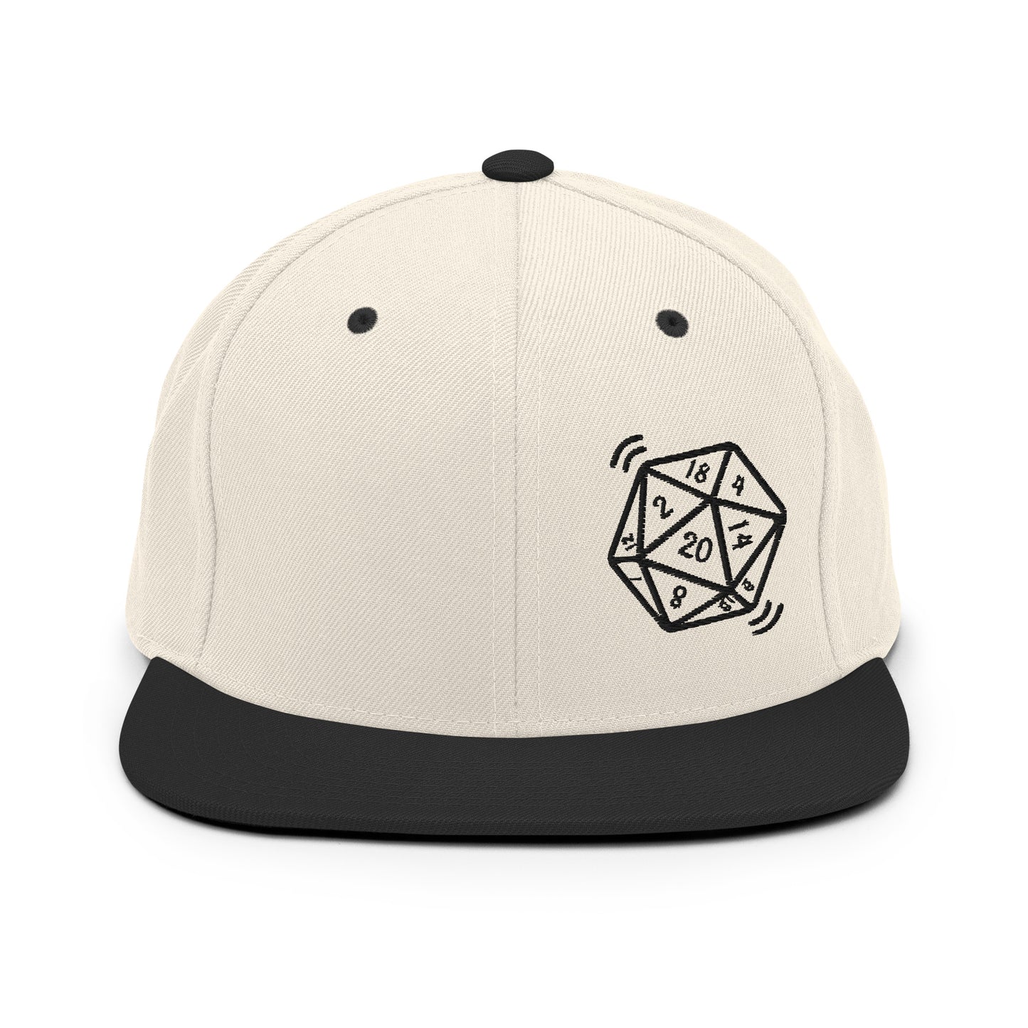 Nat D20 Tabletop Gaming Snapback Hat (Light)