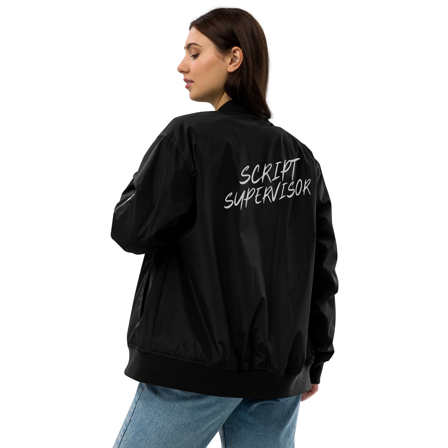Script Supervisor 50s Style recycled bomber jacket