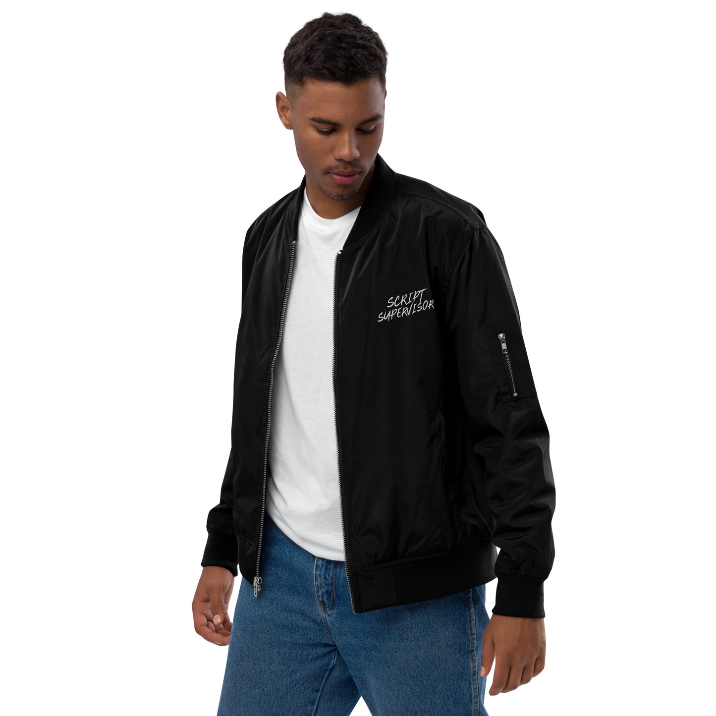 Script Supervisor 50s Style recycled bomber jacket