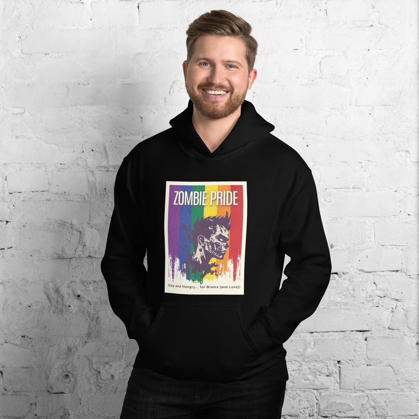 Gay Pride Flag Zombie Halloween Hoodie