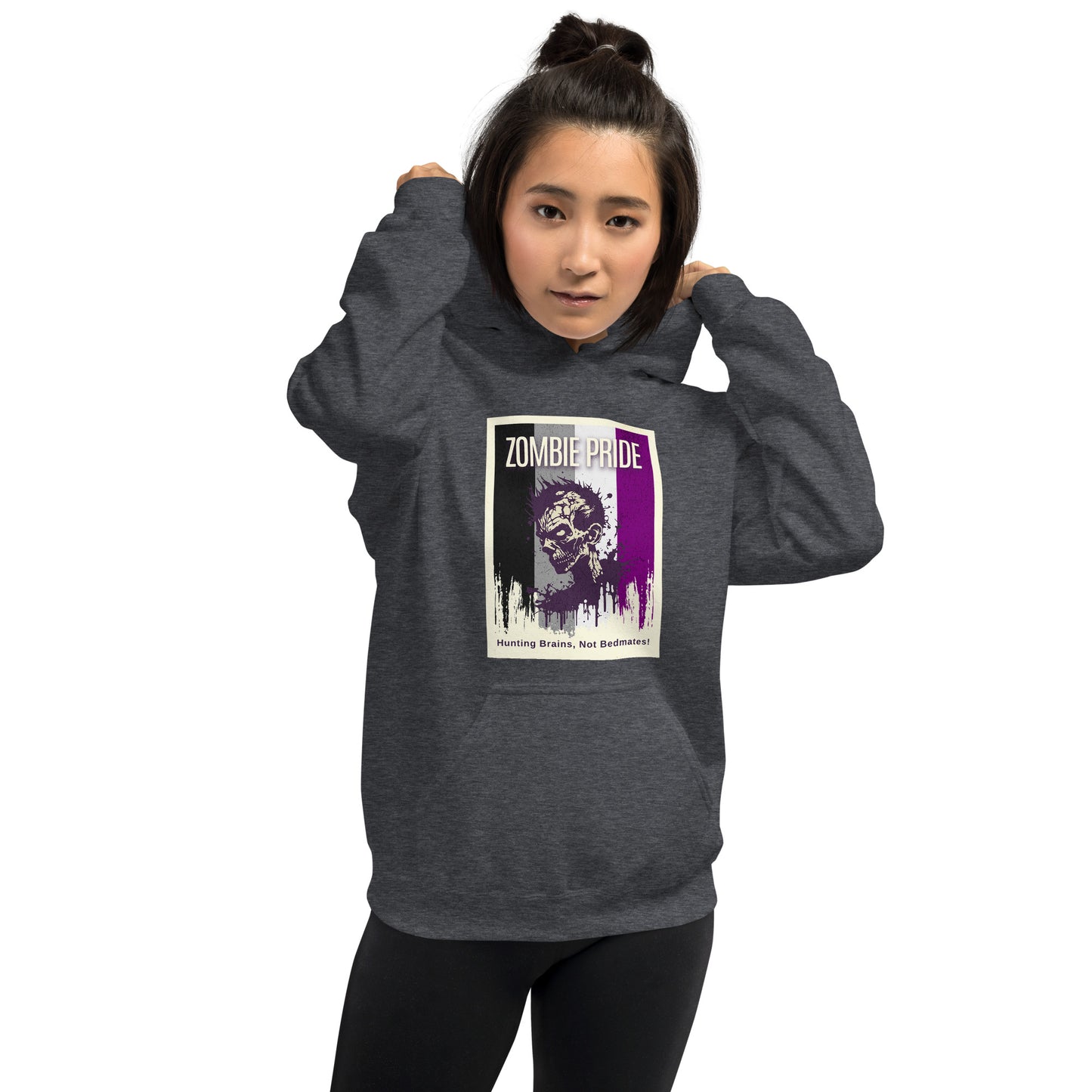 Ace Pride Flag Zombie Halloween Hoodie (Male Zombie)