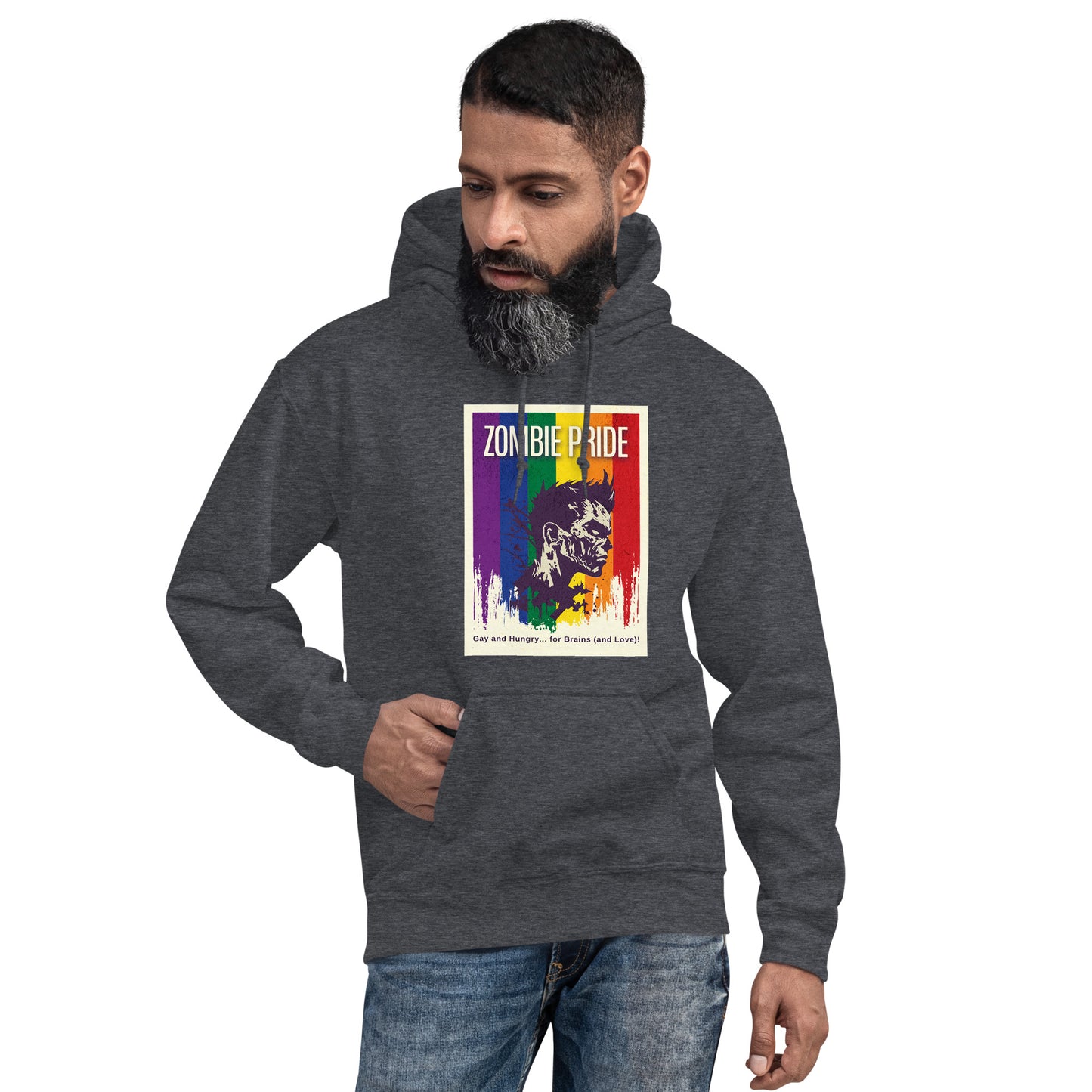 Gay Pride Flag Zombie Halloween Hoodie