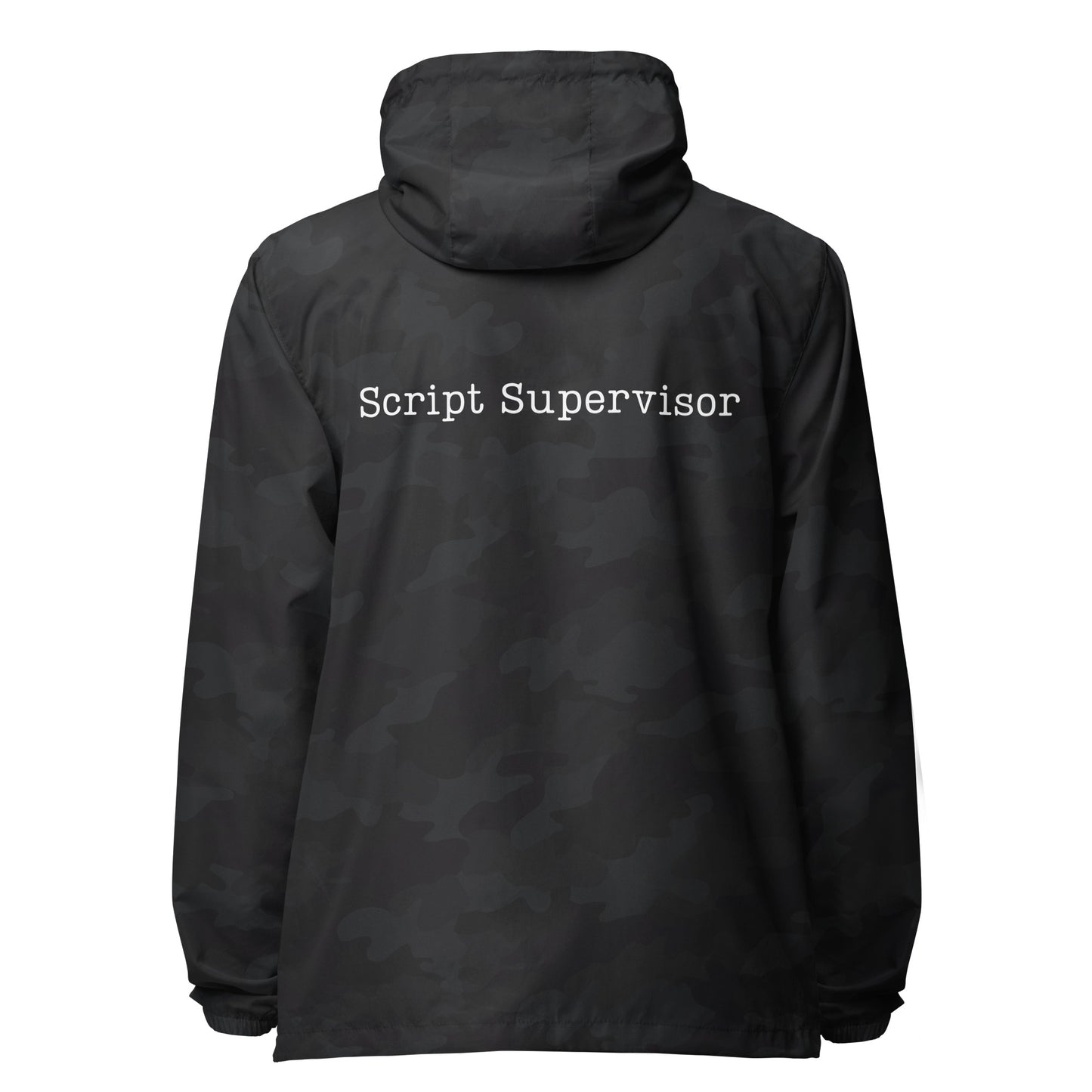 Script Supervisor Typewriter lightweight zip up windbreaker