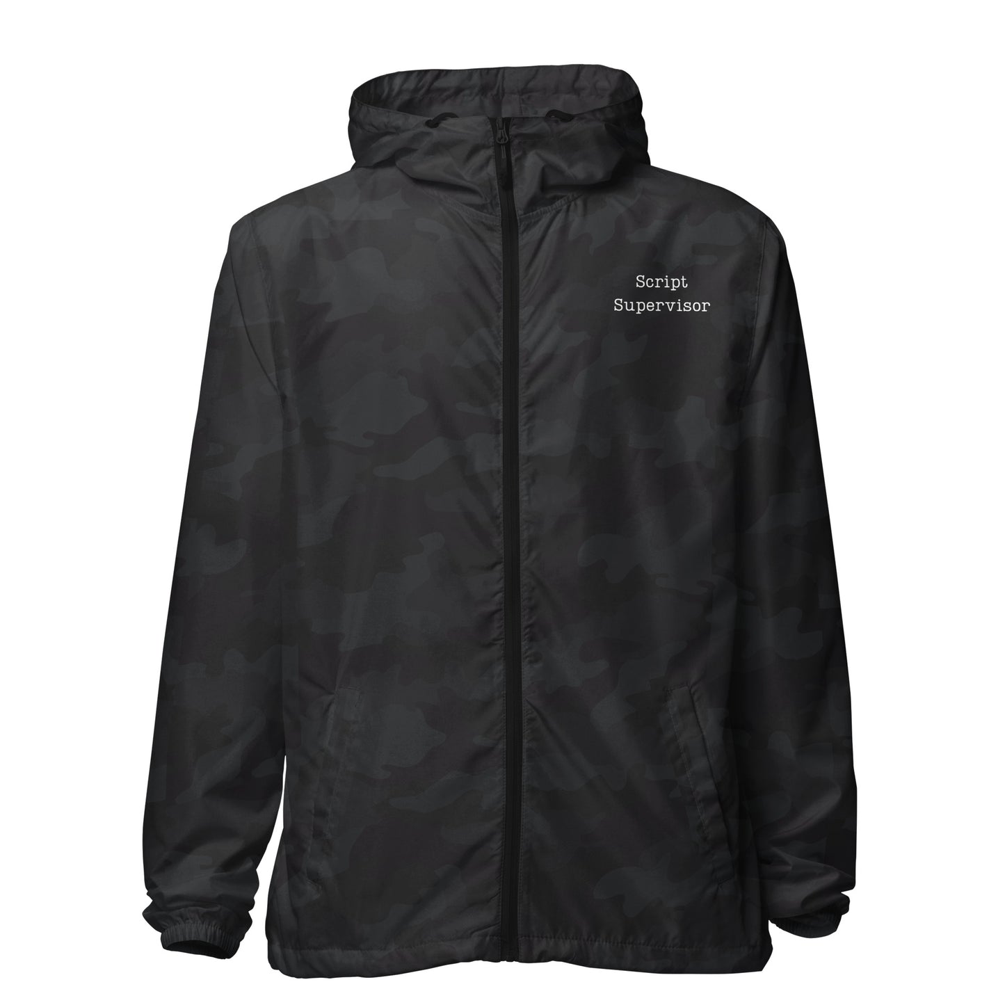 Script Supervisor Typewriter lightweight zip up windbreaker