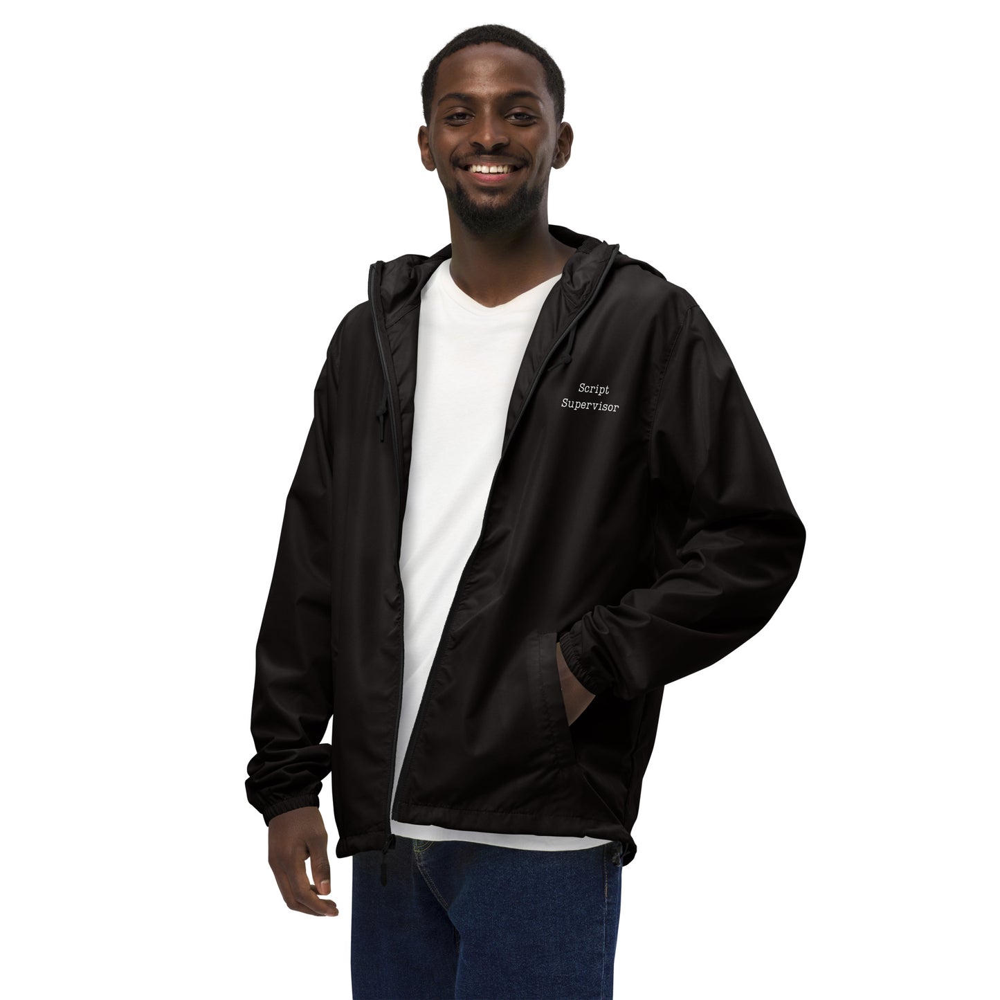 Script Supervisor Typewriter lightweight zip up windbreaker