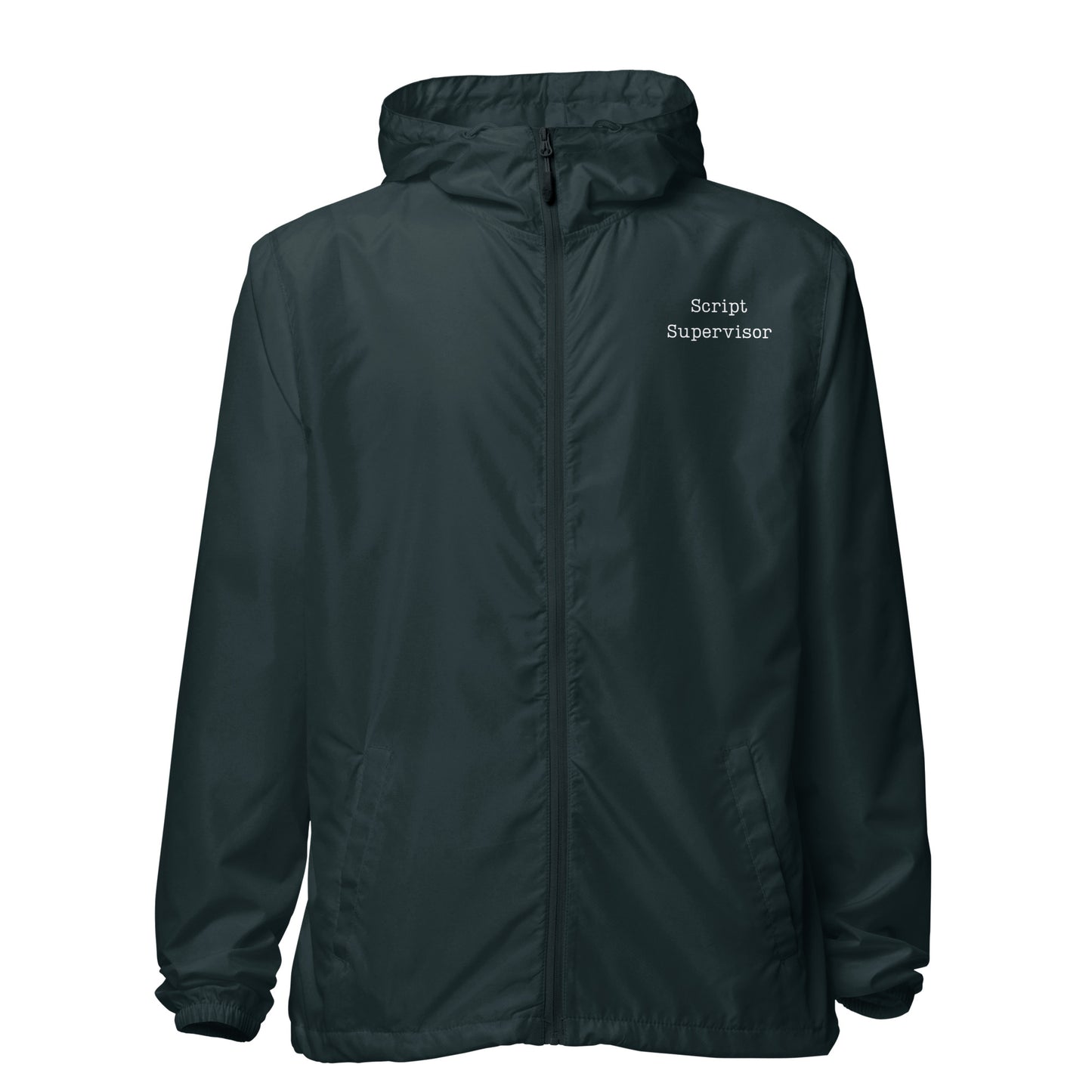 Script Supervisor Typewriter lightweight zip up windbreaker