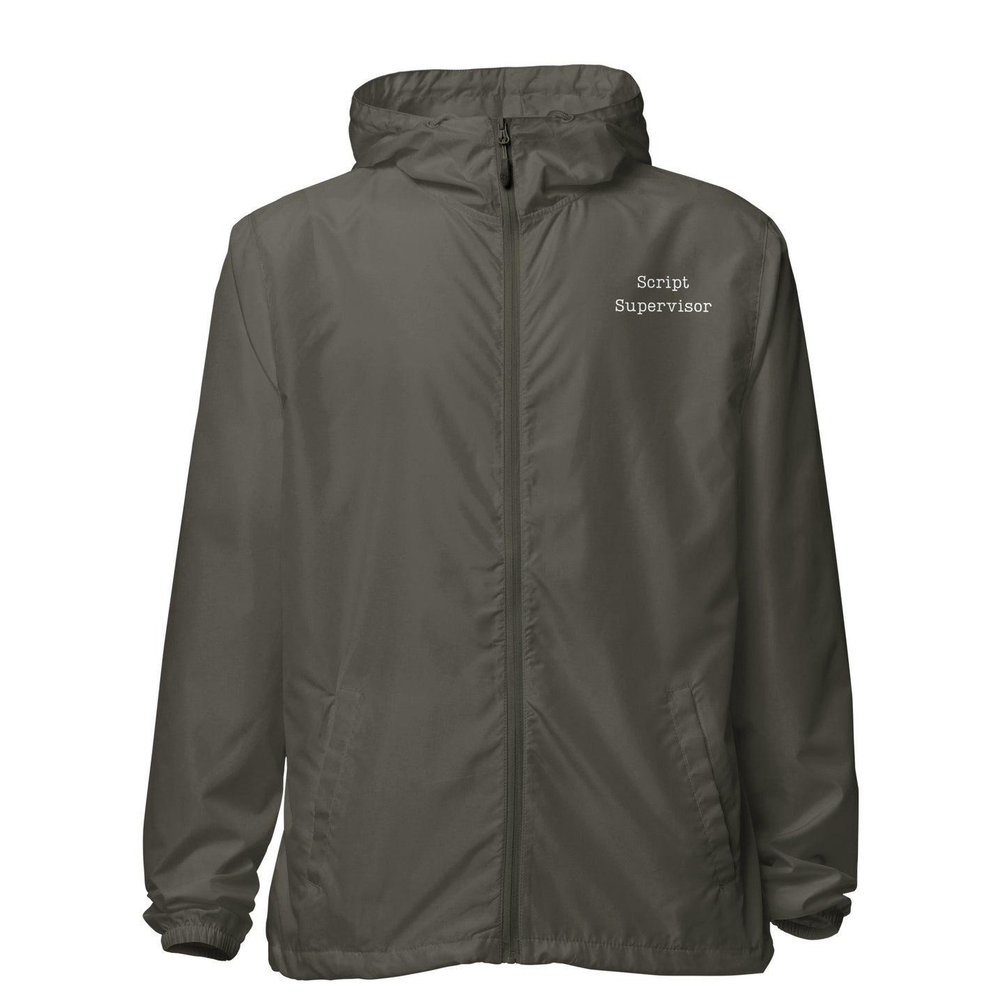 Script Supervisor Typewriter lightweight zip up windbreaker