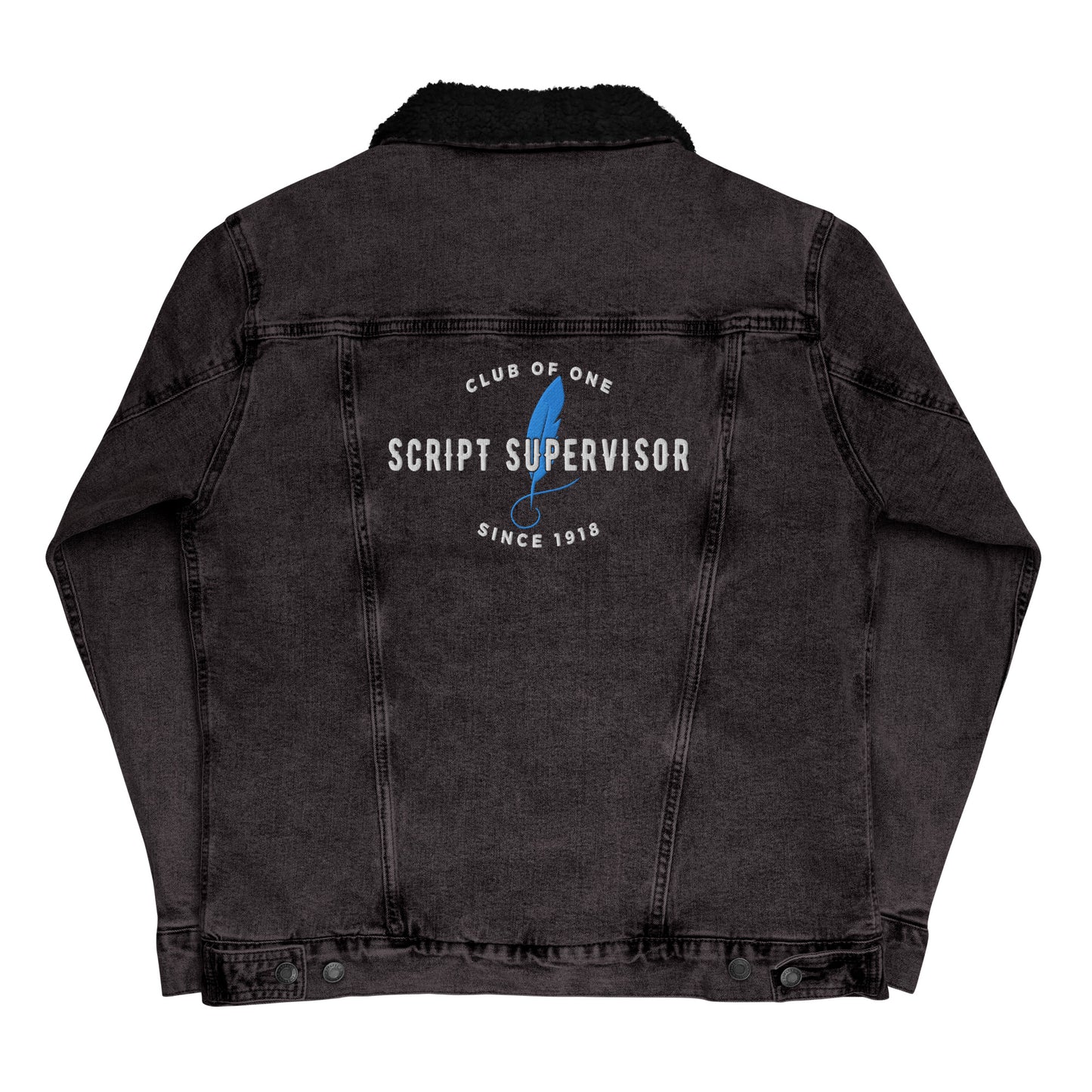 Script Supervisor, Club of One denim sherpa jacket