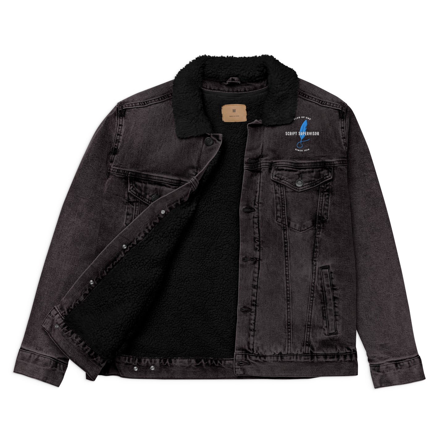 Script Supervisor, Club of One denim sherpa jacket