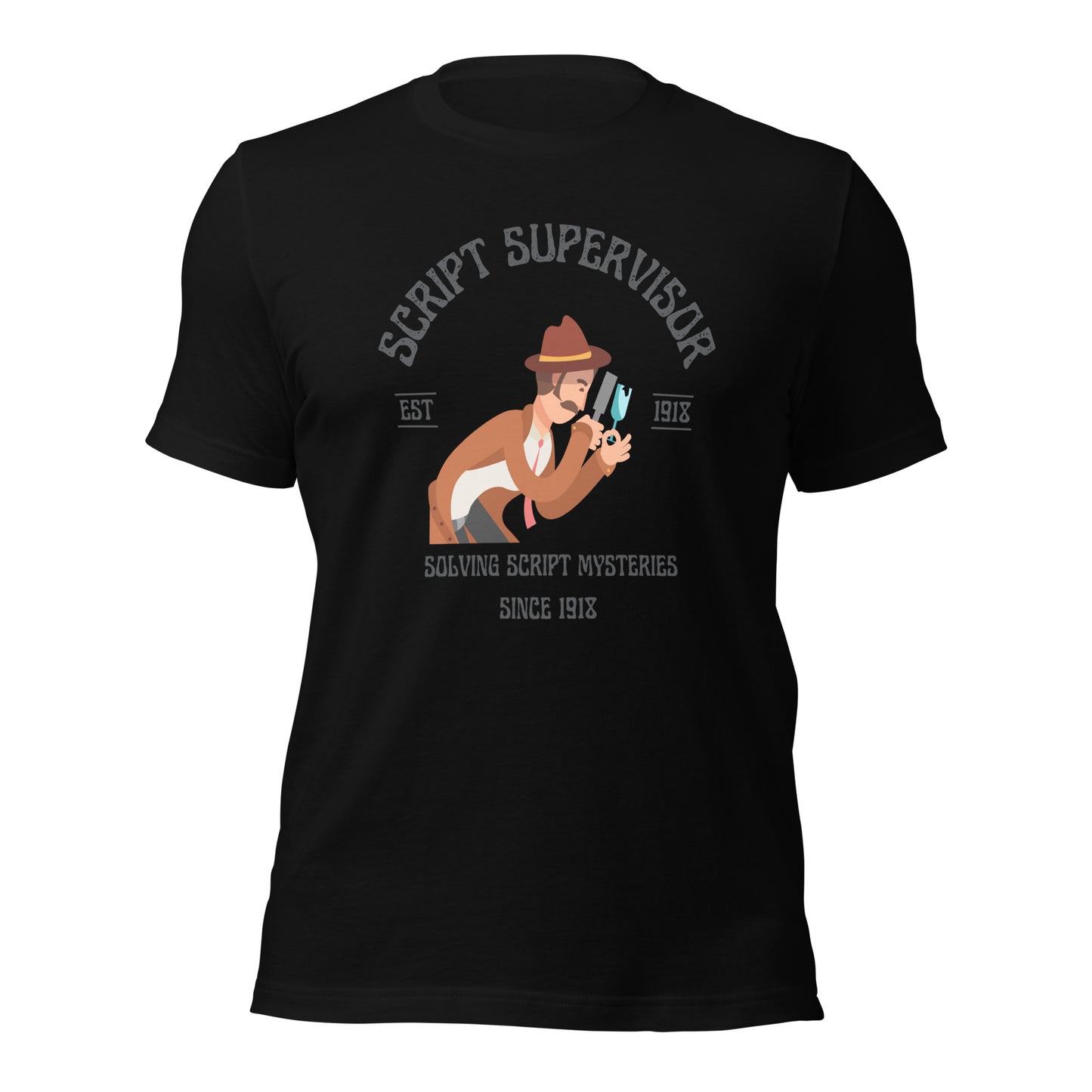 Script Supervisor Solving Mysteries T-shirt (Male)