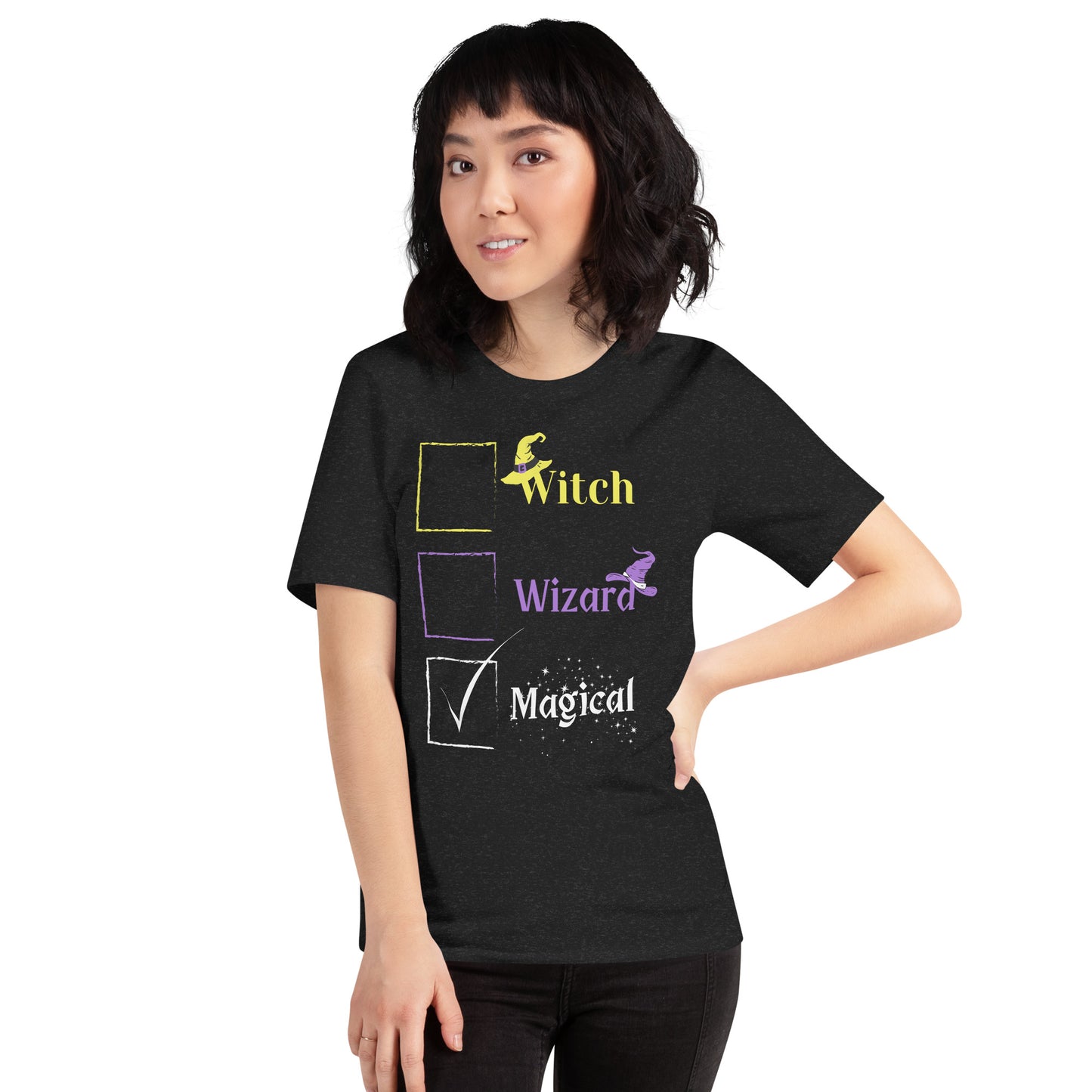 Non-Binary Witch, Wizard, Magical checkbox Enby T-shirt