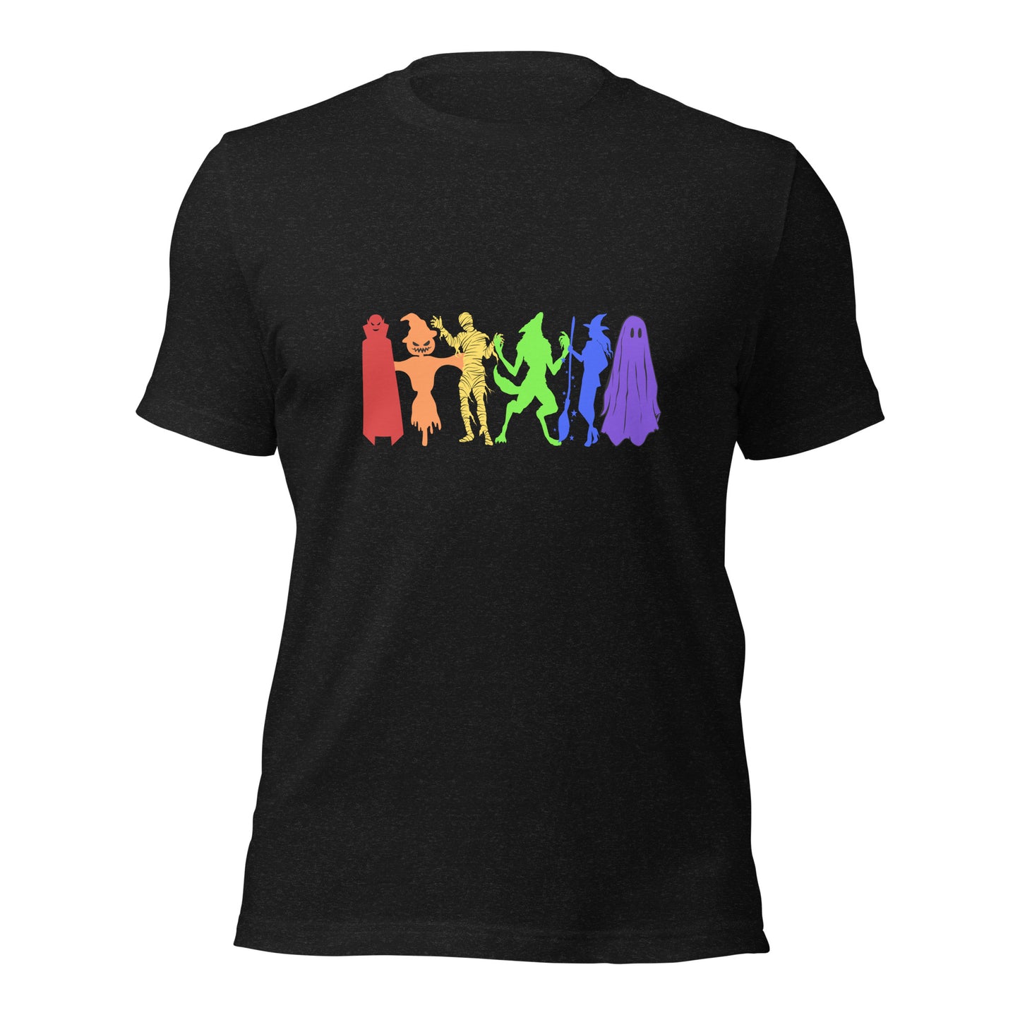 LGBTQ+ Pride, Classic Halloween Characters Rainbow line T-Shirt