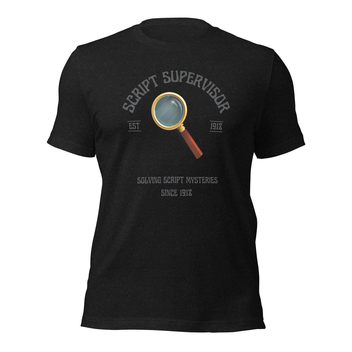 Script Supervisor Solving Mysteries T-shirt (Spyglass)