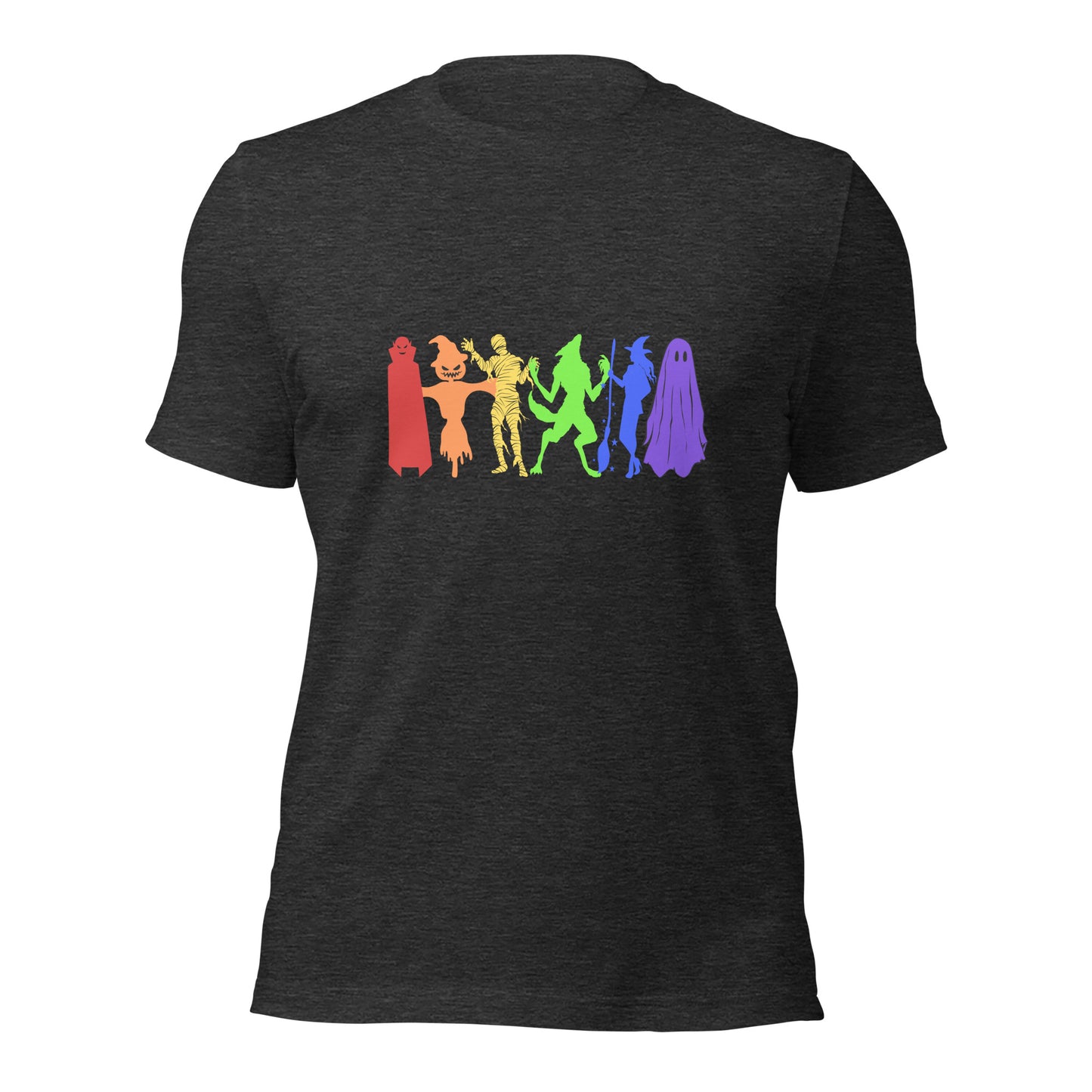 LGBTQ+ Pride, Classic Halloween Characters Rainbow line T-Shirt