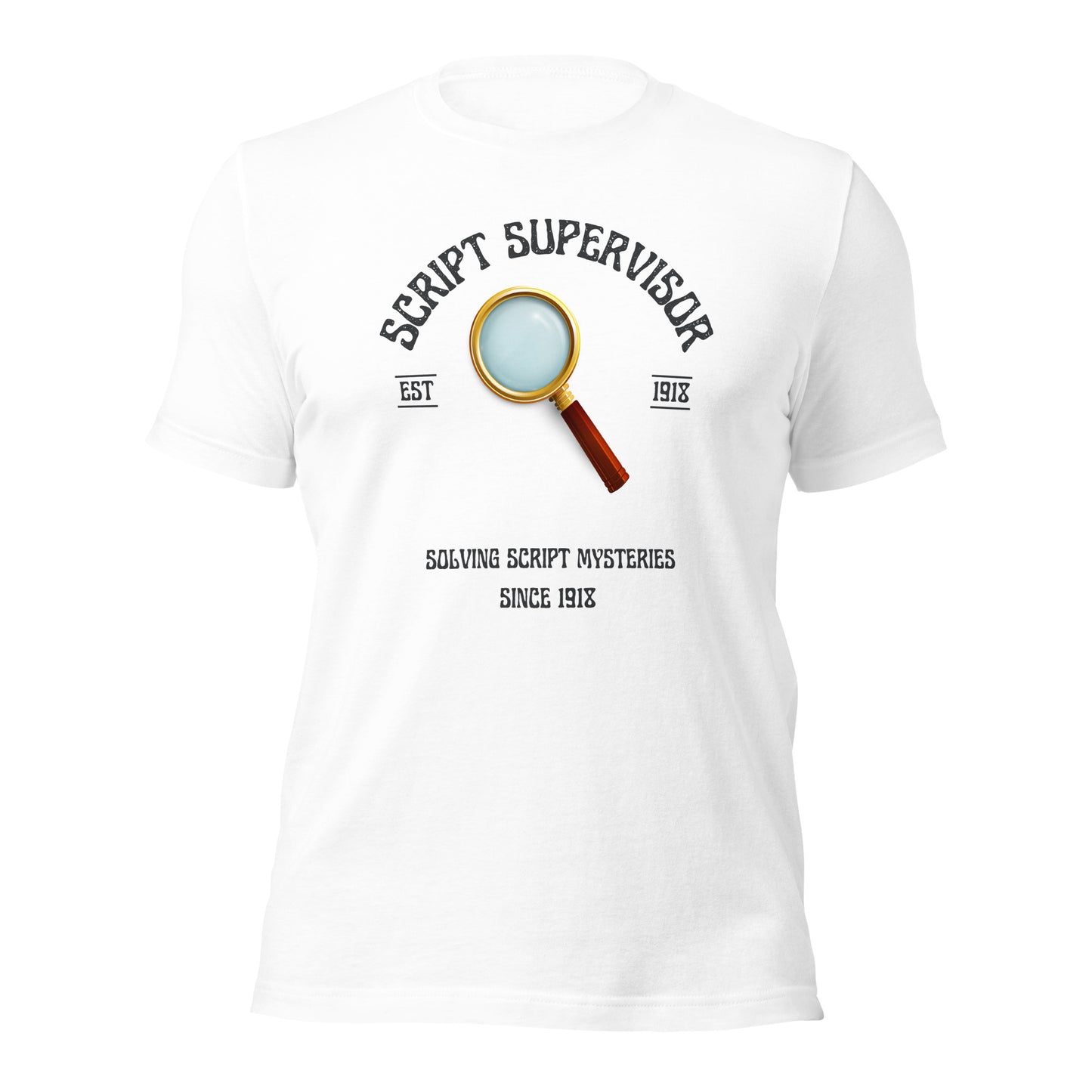 Script Supervisor Solving Mysteries T-shirt (Spyglass)