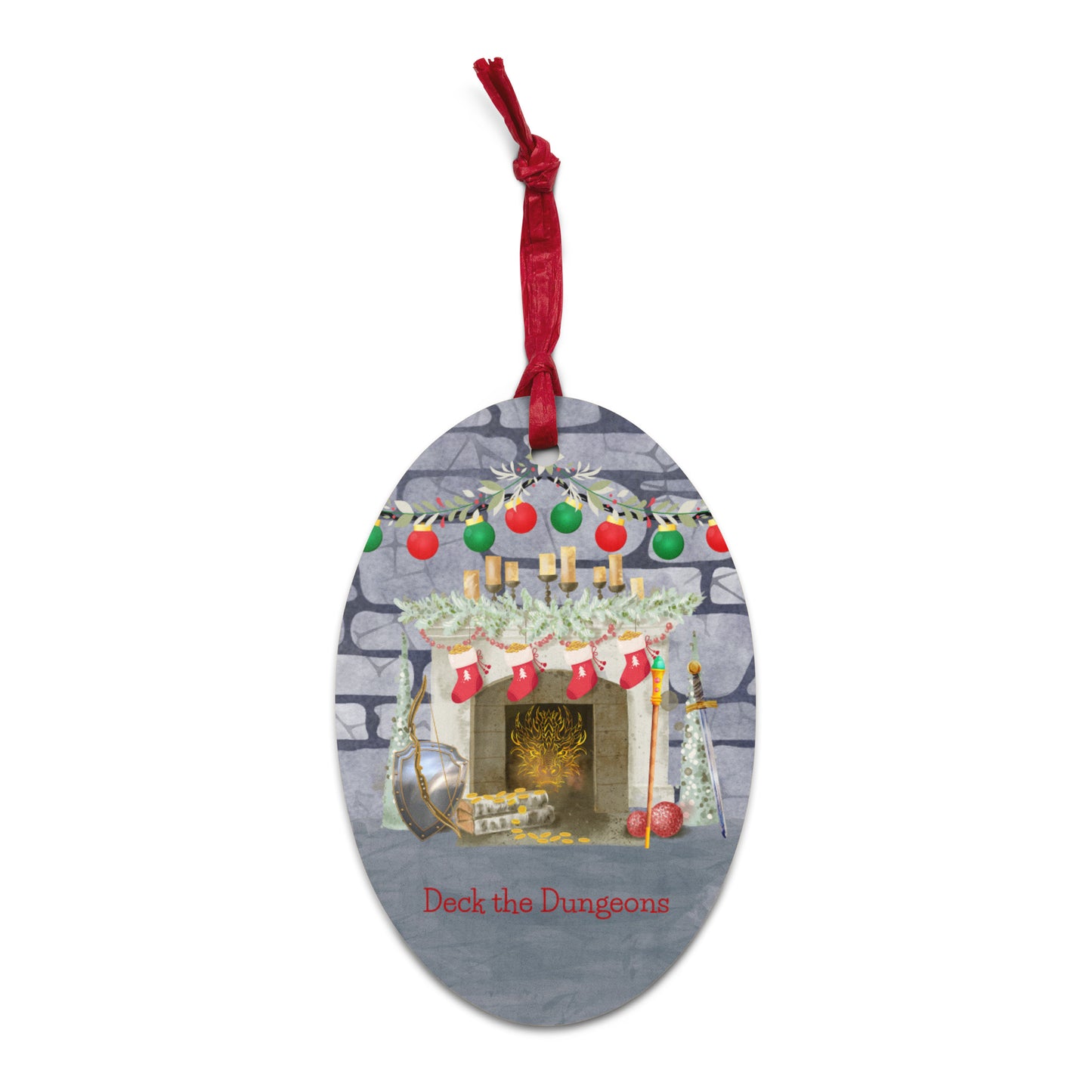 Deck the Dungeons Tabletop Gaming Wooden ornament