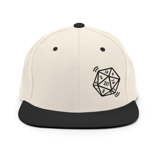 Nat D20 Tabletop Gaming Snapback Hat (Light)