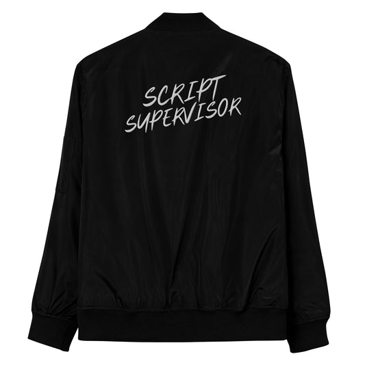 Script Bomber Jacket Script Supervisor – Threaded Whimsy