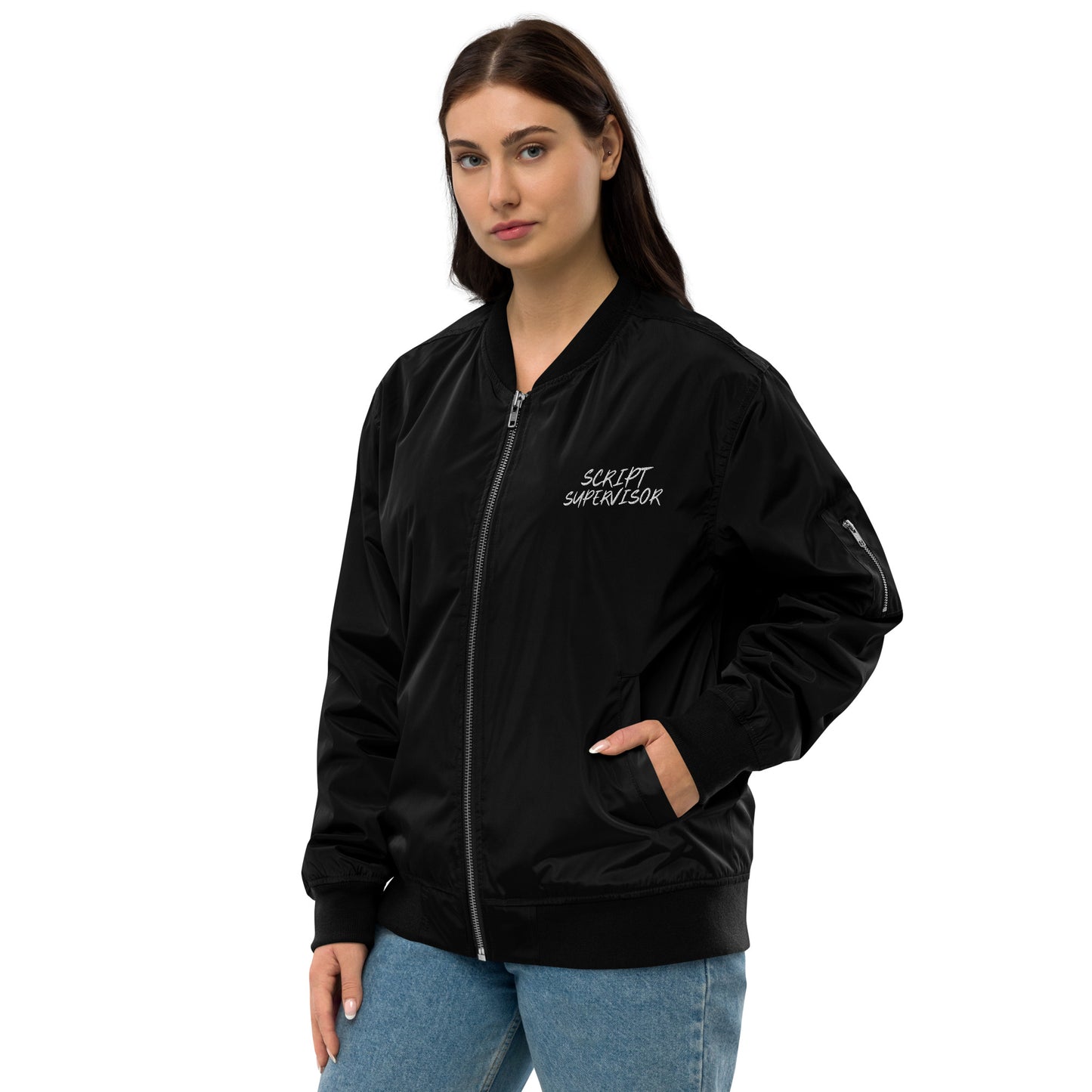 Script Supervisor 50s Style recycled bomber jacket