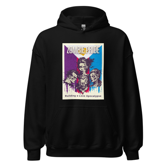 Polyamorous Pride Flag Zombie Halloween Poly Hoodie