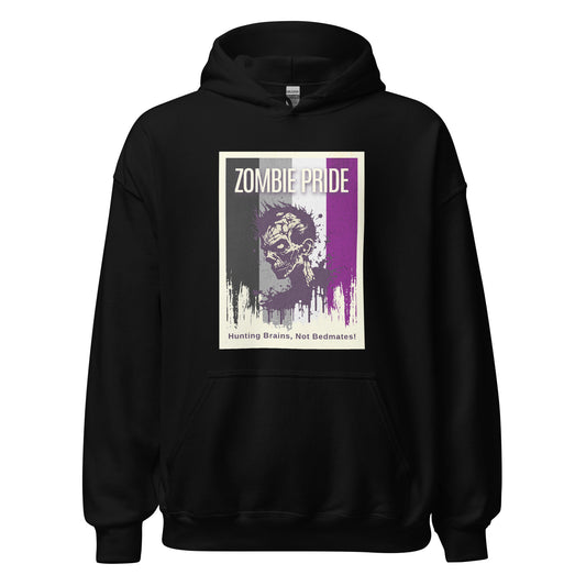 Ace Pride Flag Zombie Halloween Hoodie (Male Zombie)