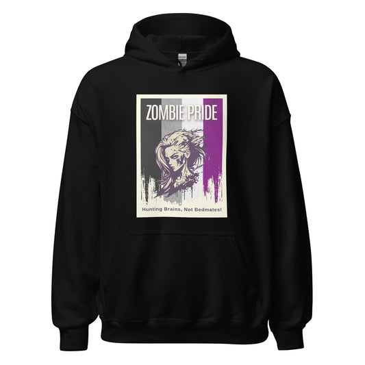 Ace Pride Flag Zombie Halloween Hoodie (Female Zombie)
