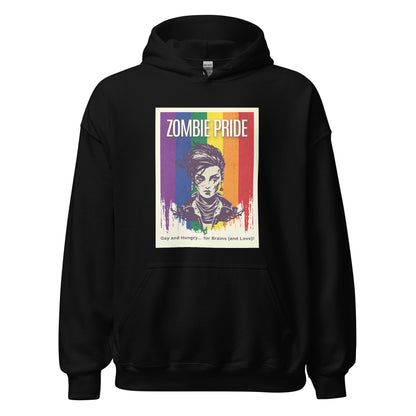 Lesbian Pride Flag Zombie Halloween Hoodie (Butch)