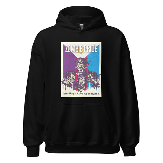 Gay Polyamorous Pride Flag Poly Zombie Halloween Hoodie