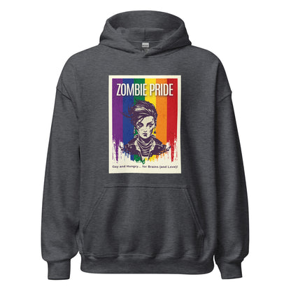 Lesbian Pride Flag Zombie Halloween Hoodie (Butch)