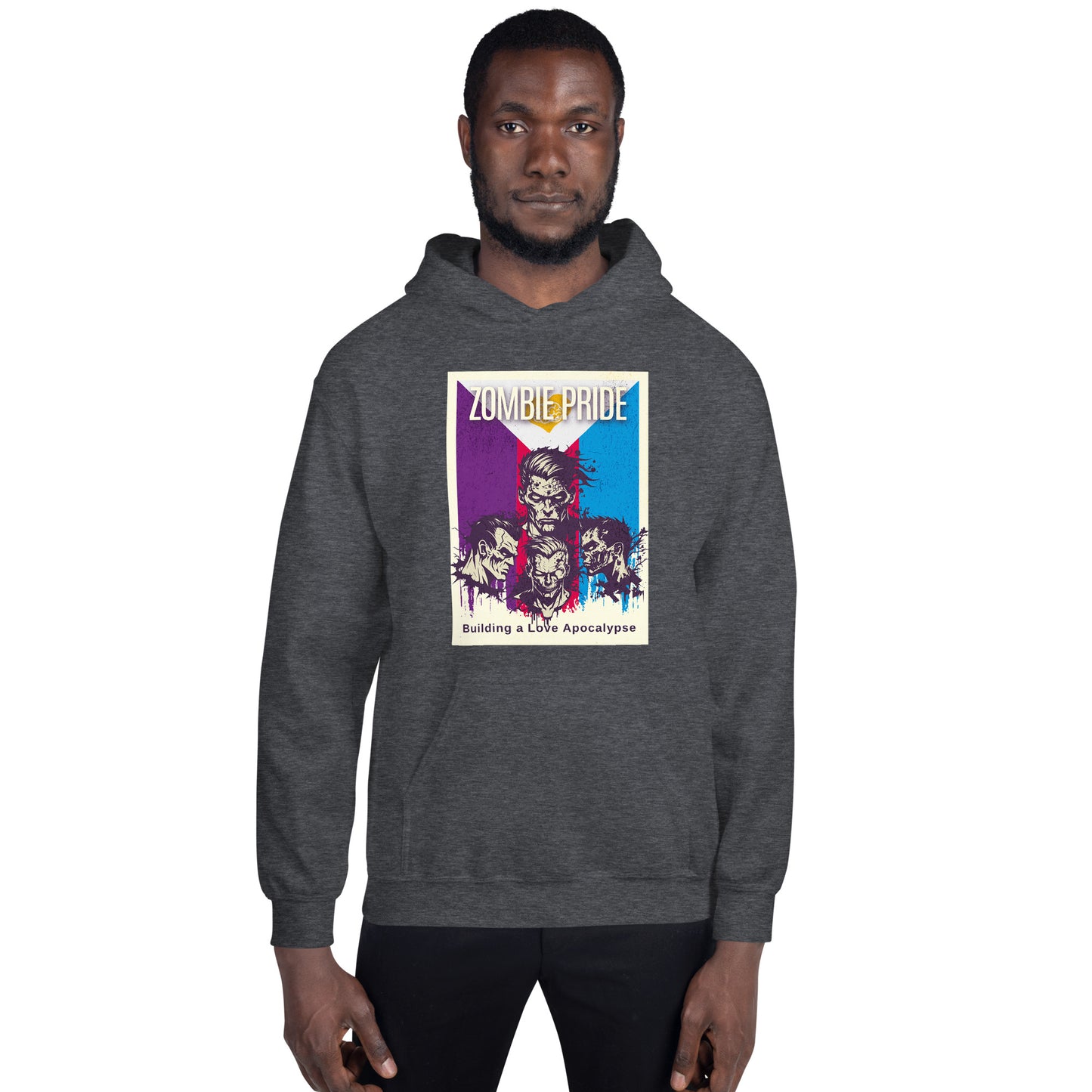 Gay Polyamorous Pride Flag Poly Zombie Halloween Hoodie
