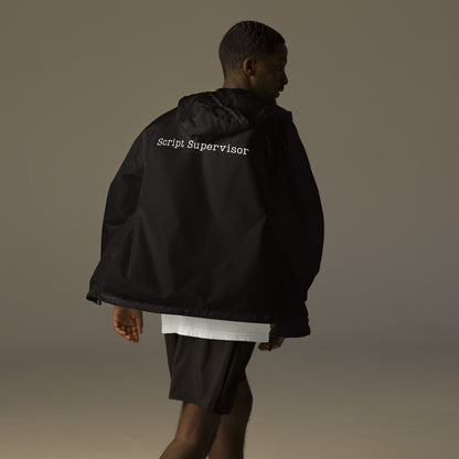 Script Supervisor Typewriter lightweight zip up windbreaker