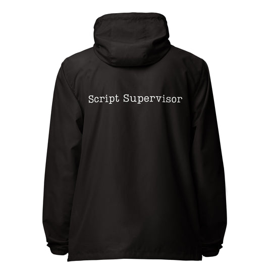 Script Supervisor Typewriter lightweight zip up windbreaker