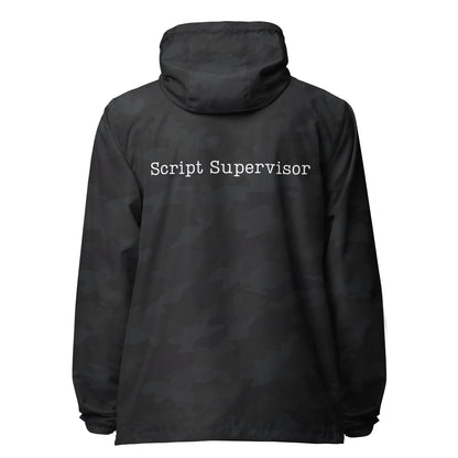 Script Supervisor Typewriter lightweight zip up windbreaker