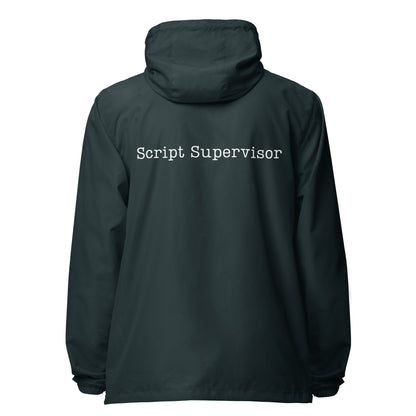 Script Supervisor Typewriter lightweight zip up windbreaker