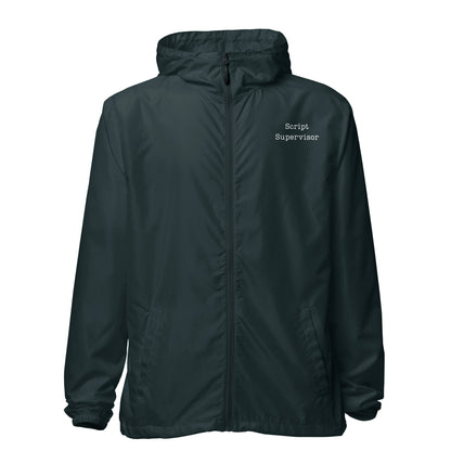 Script Supervisor Typewriter lightweight zip up windbreaker