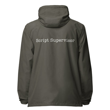 Script Supervisor Typewriter lightweight zip up windbreaker