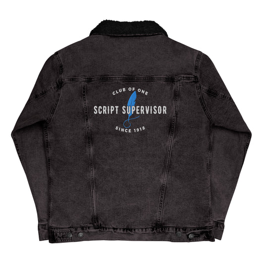 Script Supervisor, Club of One denim sherpa jacket