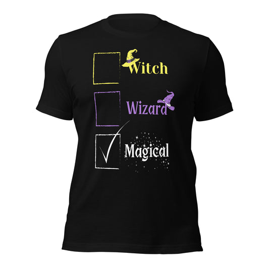 Non-Binary Witch, Wizard, Magical checkbox Enby T-shirt