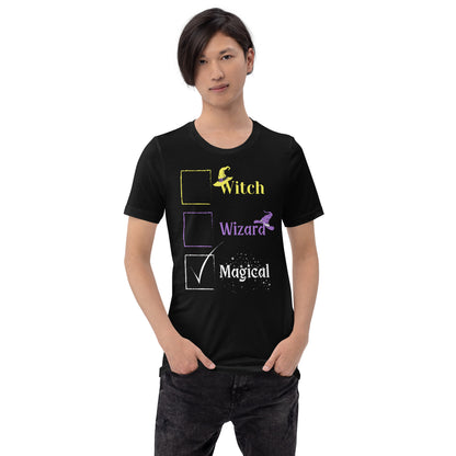 Non-Binary Witch, Wizard, Magical checkbox Enby T-shirt
