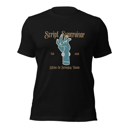 Script Supervisor Frankenstein Hand Halloween T-shirt