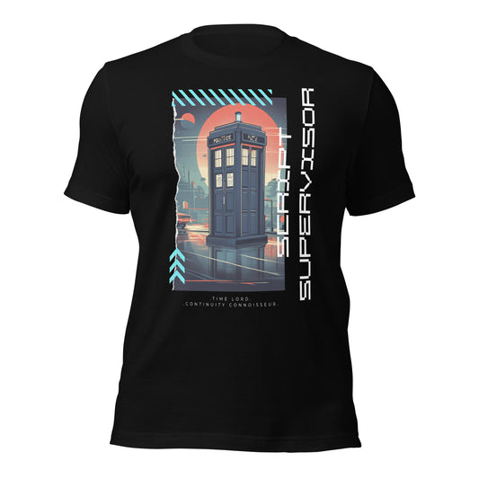 Time Lord, Police Box Script Supervisor T-shirt