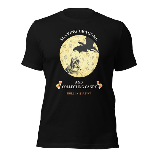 Dragon Slaying and Candy Tabletop Gaming Halloween T-Shirt