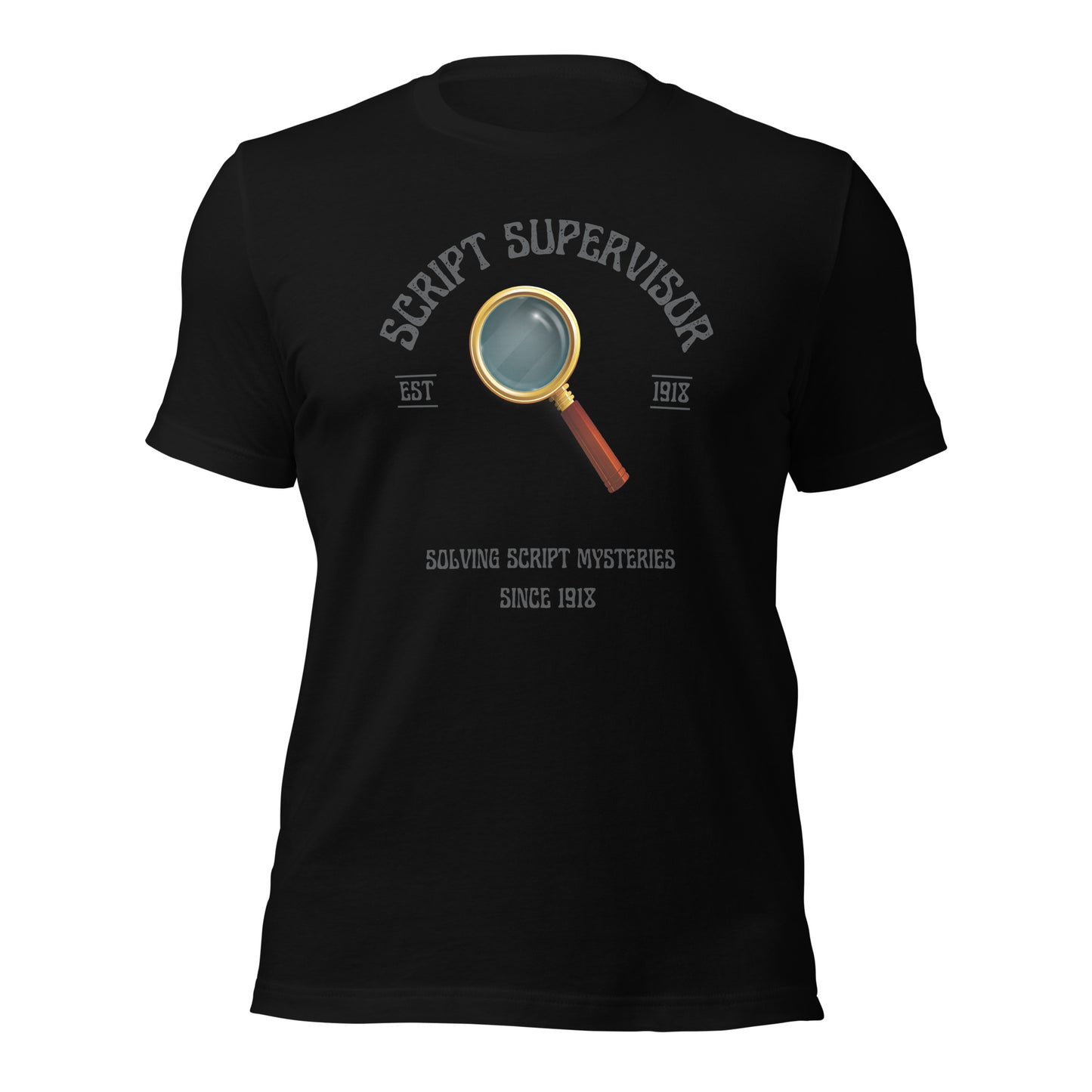 Script Supervisor Solving Mysteries T-shirt (Spyglass)