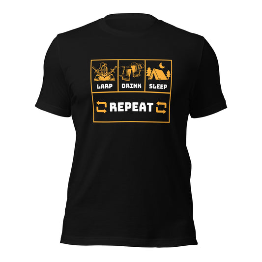 LARP, Drink, Sleep, Repeat T-Shirt
