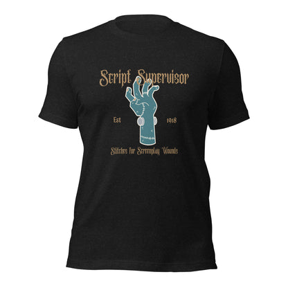 Script Supervisor Frankenstein Hand Halloween T-shirt