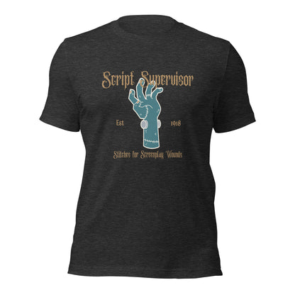 Script Supervisor Frankenstein Hand Halloween T-shirt