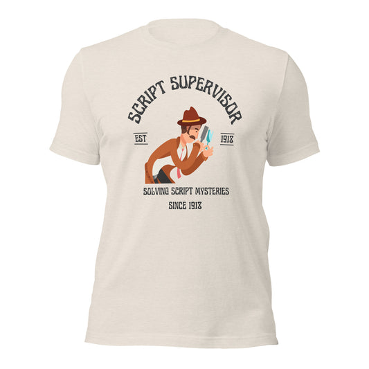 Script Supervisor Solving Mysteries T-shirt (Male)