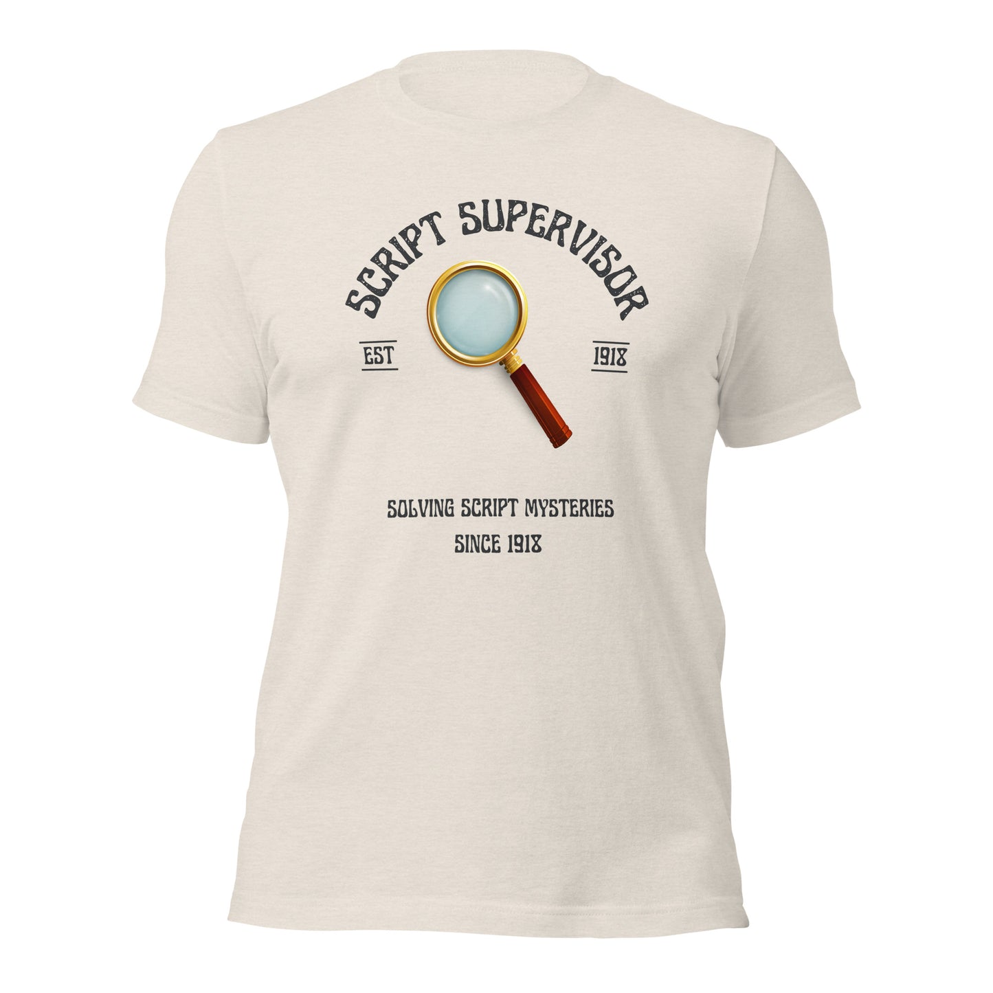 Script Supervisor Solving Mysteries T-shirt (Spyglass)