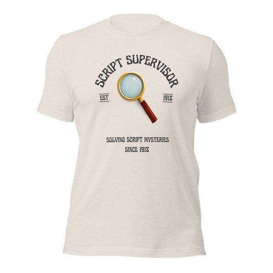 Script Supervisor Solving Mysteries T-shirt (Spyglass)