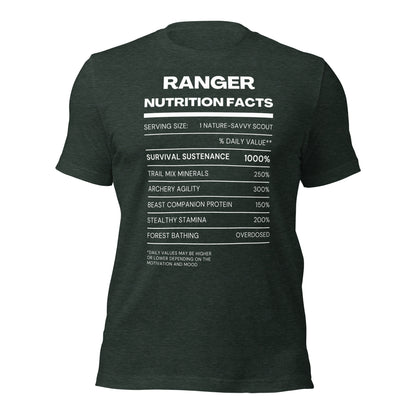 Ranger Class funny Nutritional Facts Tabletop Gaming T-shirt